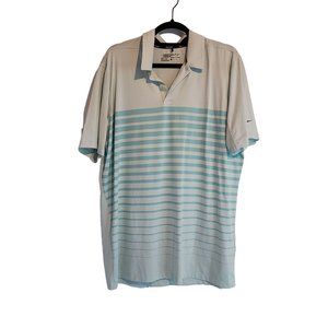 Nike Golf Dri Fit Striped Polo Mens Size L